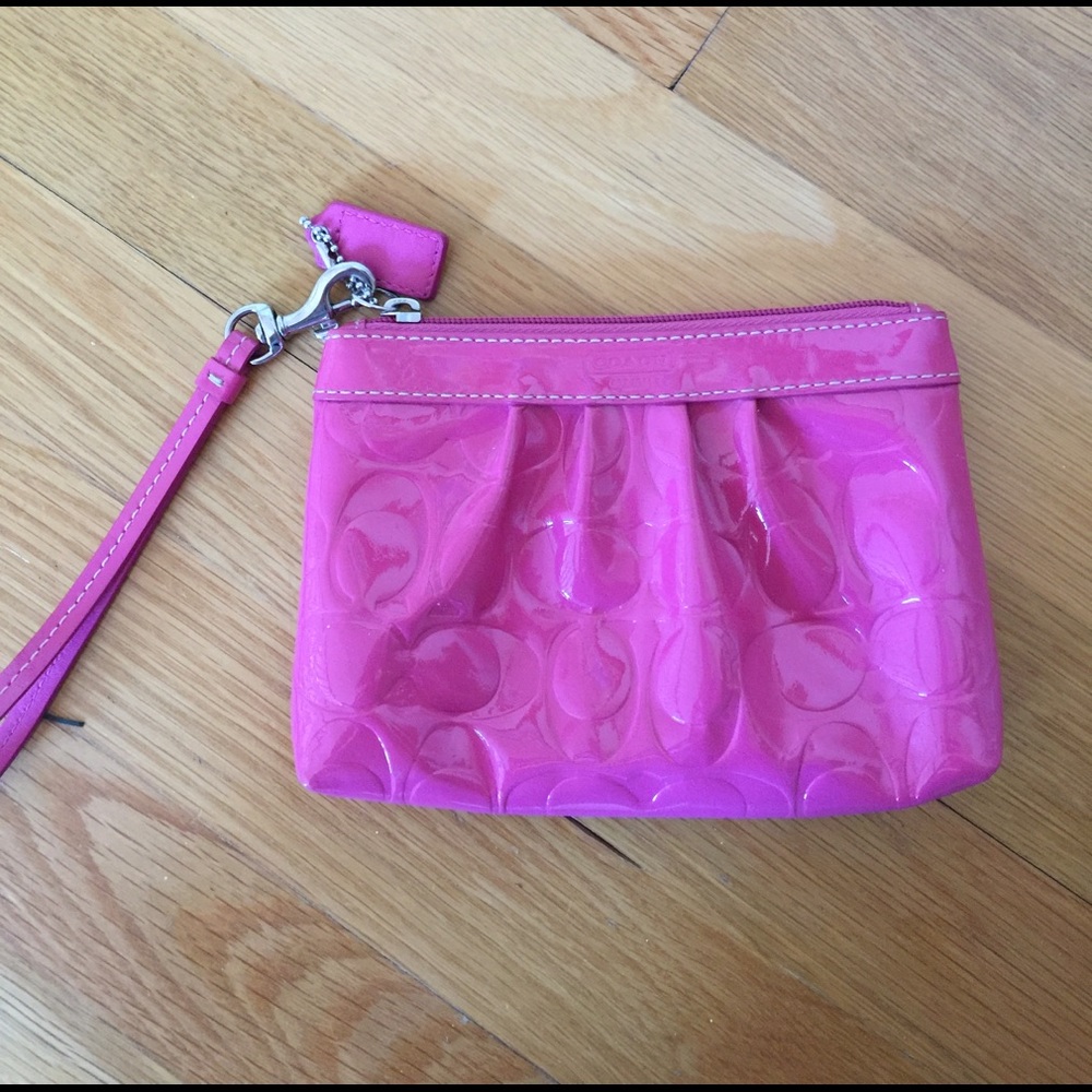 Pink Coach Wristlet