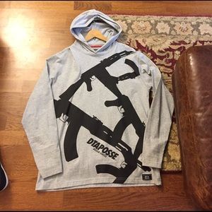 Men's light weight gray hoodie