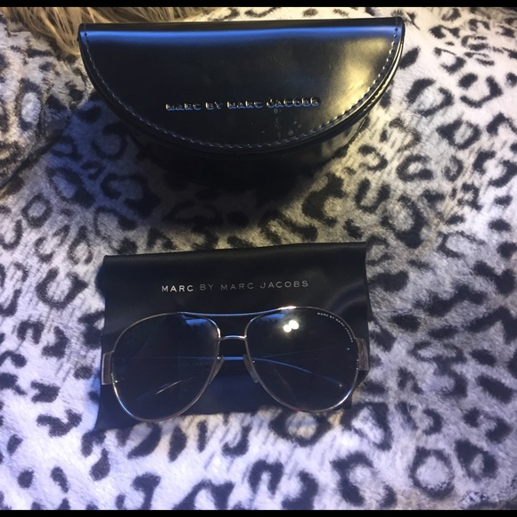 Marc by Marc Jacobs black/silver large aviators - Picture 1 of 3