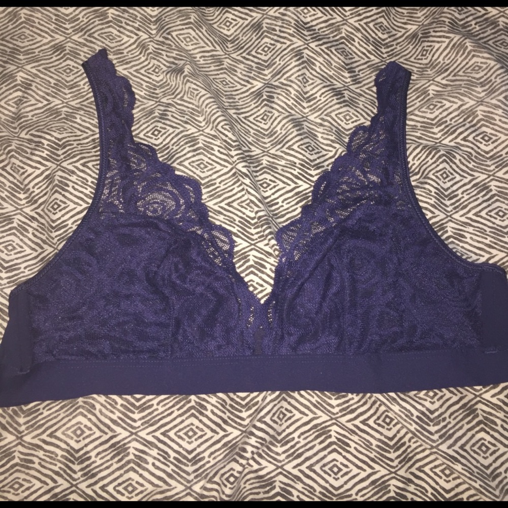 Victoria's Secret Pink bralette sz L blue lace