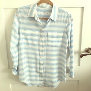 Equipment stripe blouse size xs 100% silk