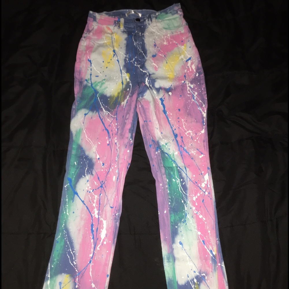 Multi Colored Painted Jeans