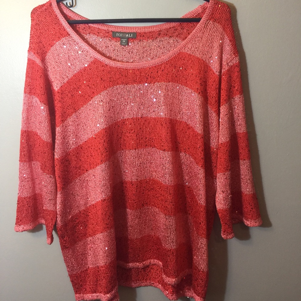 #141 striped sequin sweater