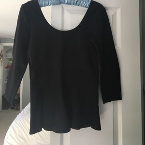 Scoop neck peplum top
