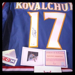 Authentic Kovalchuk Jersey with authenticity card.