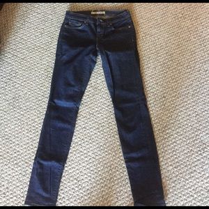 j Brand jeans. Dark wash. Minimal stretch.