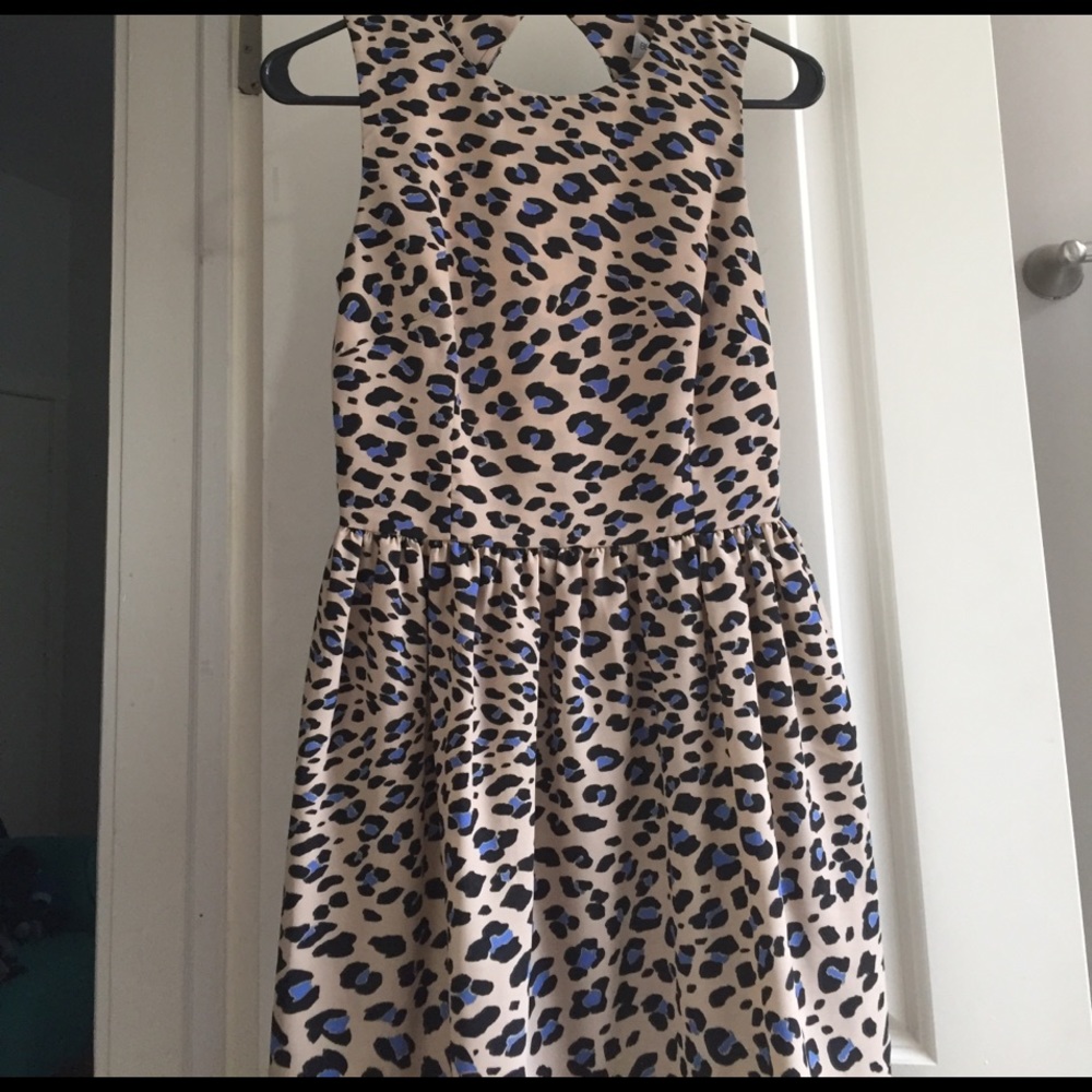 Bec & Bridge Open Back Leopard Print Dress NWT