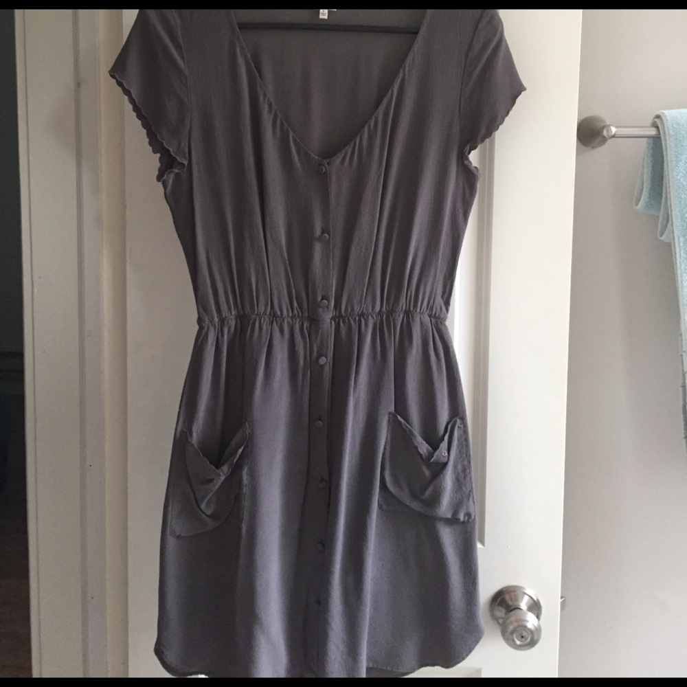 T.Babaton Grey Button Down Dress