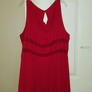 LOFT Red Sleevless Blouse