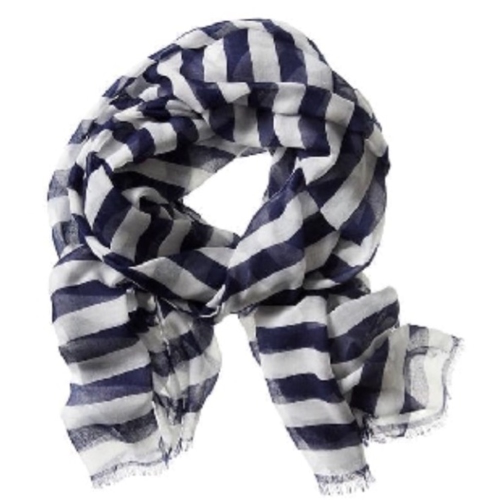 Banana Republic Blue & White Stripes Scarf
