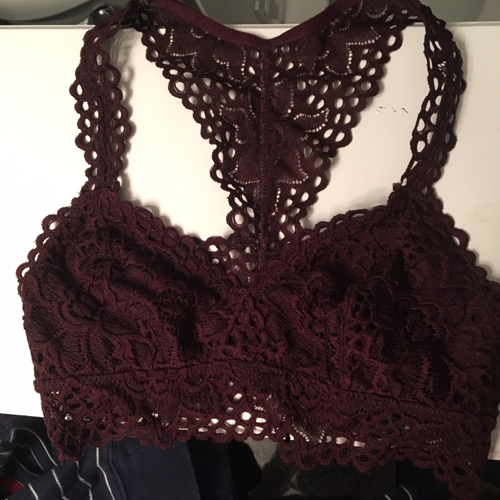 Maroon Racerback Bralette - Picture 2 of 3