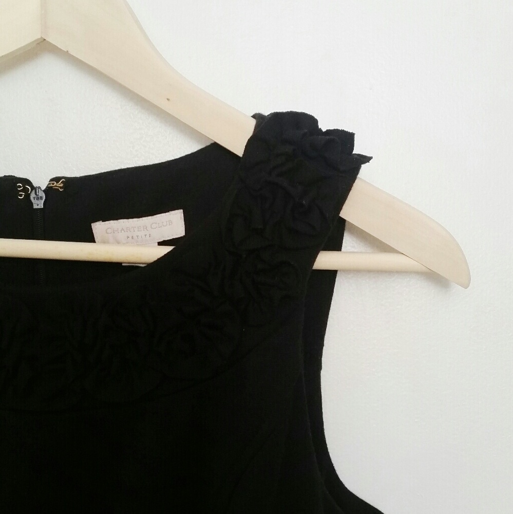 LBD  with ruffled neckline