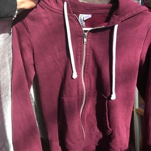 Maroon Fleece Jacket