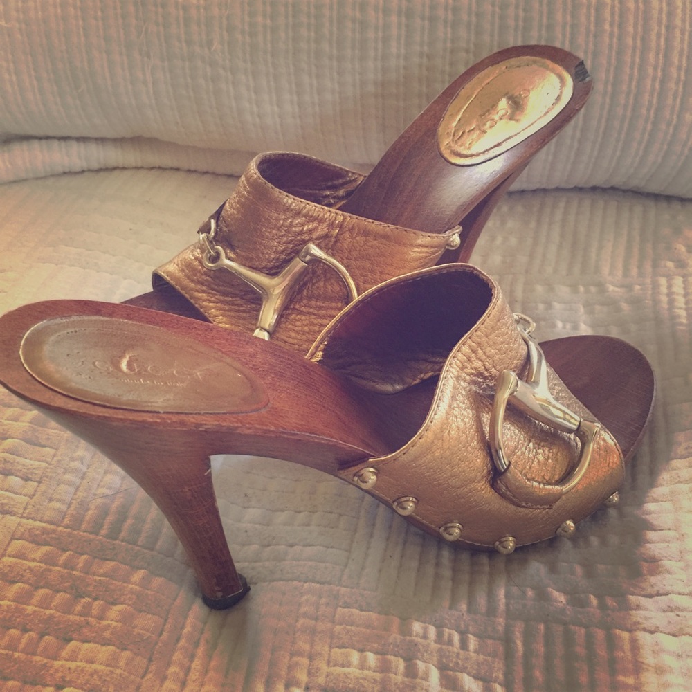 Authentic Gucci horse bit mule shoes, w receipt .