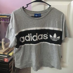 Adidas Heather Grey T-shirt SMALL