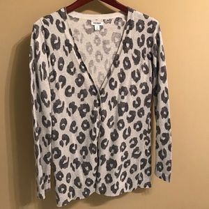 Metallic leopard cardigan