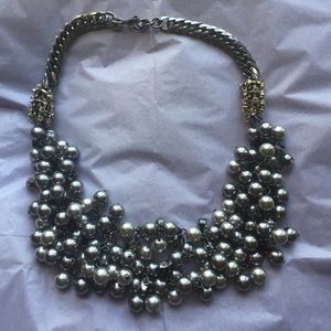 Stella and Dot Faux Pearl & Hematite Necklace