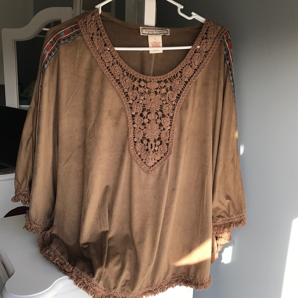 Brown Flowy Shirt