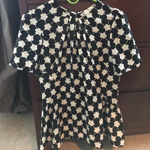 Kate Spade silk peplum style top- size 10