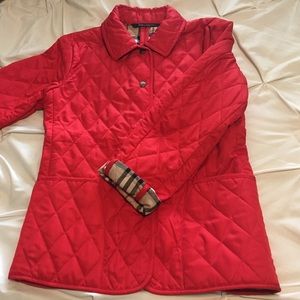 Authentic Burberry Quilted Button Front Jacket