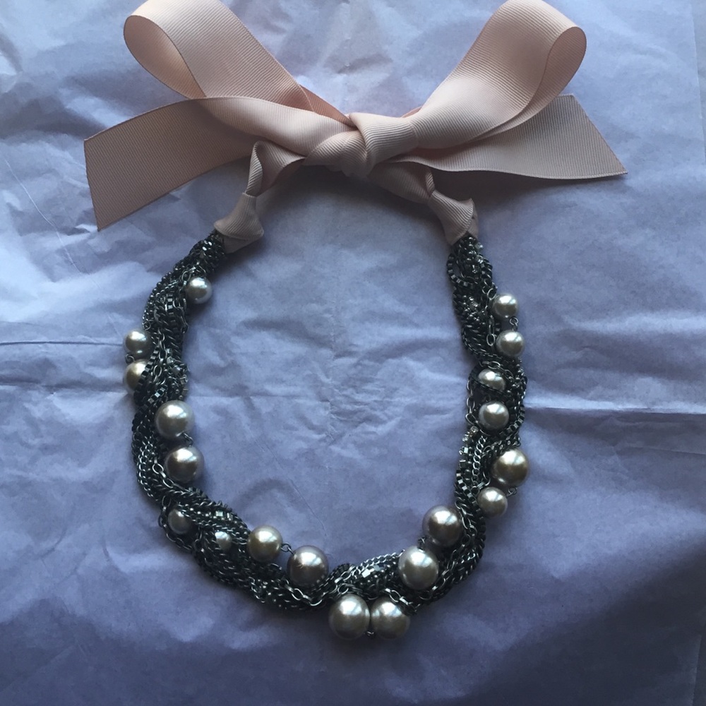 Stella & Dot Ribbon-tied Statement Necklace