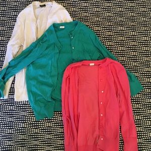 3 j crew cardigans!