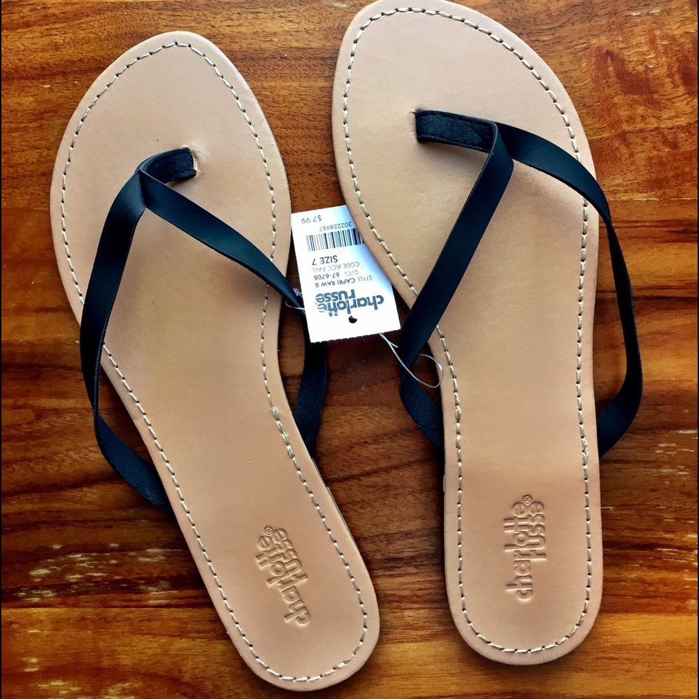 Sandals, Black Strap Charlotte Russe Size 7