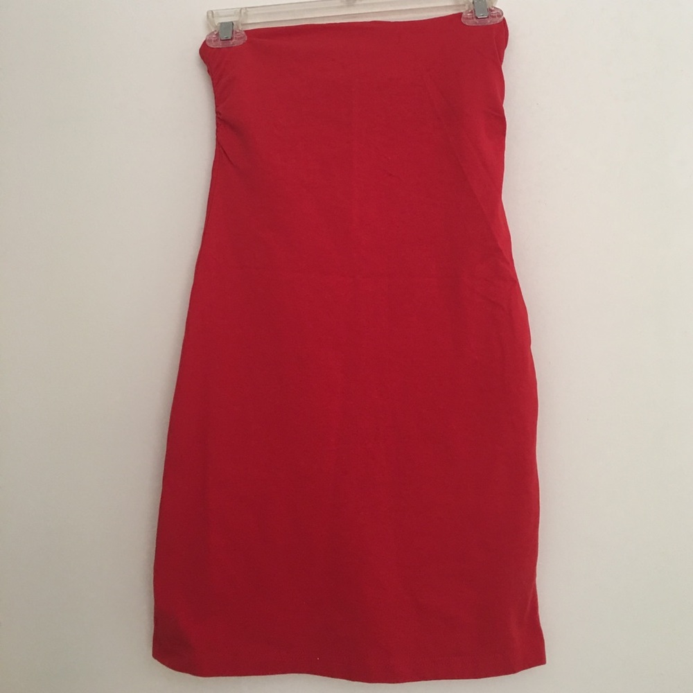 Red Tube Top Dress
