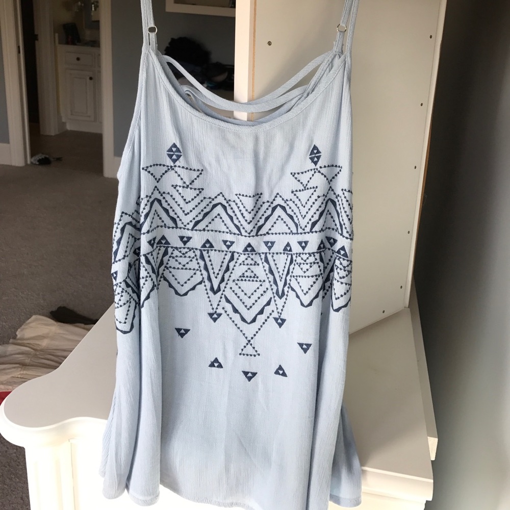Blue and Navy Summer Top