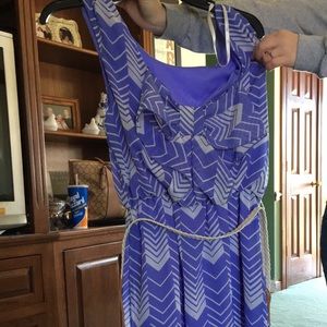 Blue and white dress medium
