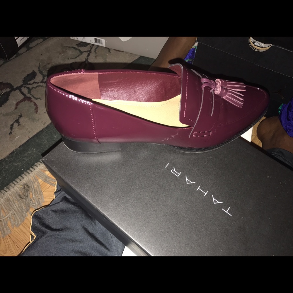 Tahari Lousia Pointed Toe Synthetic Loafer
