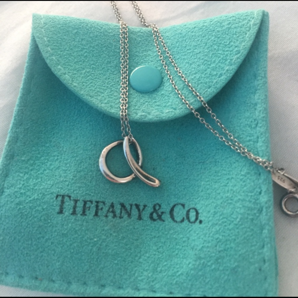 Tiffany Cursive "A" Necklace