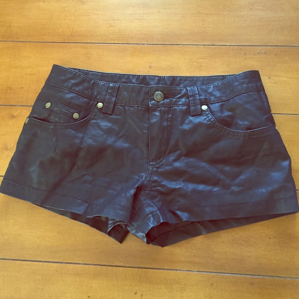Free people pleather shorts