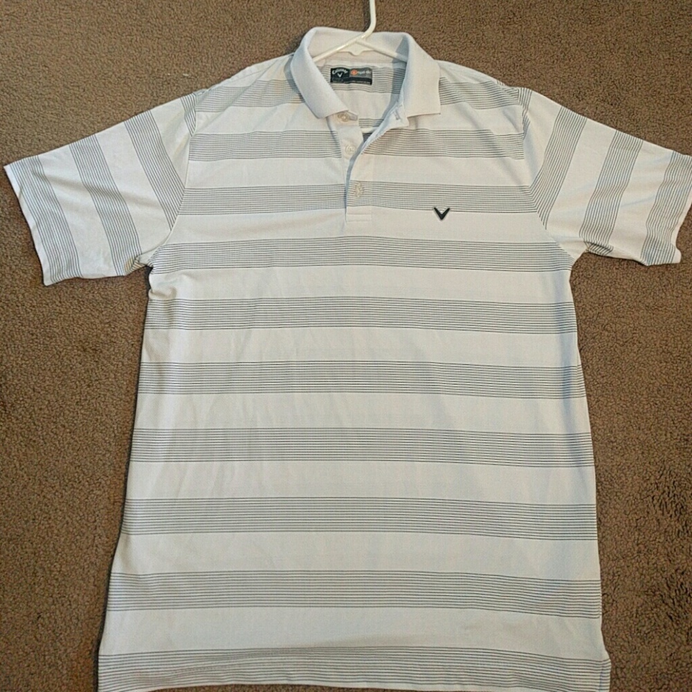 White Polo Golf Shirt Callaway Opti Dri