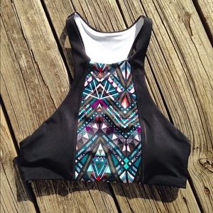 NWOT Victoria Secret Pink High-Neck Swim Top