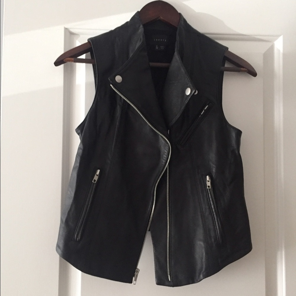 Theory leather vest