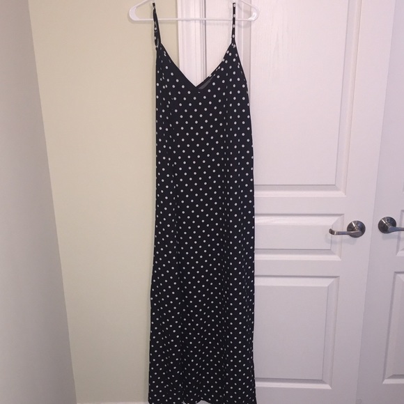 GORGEOUS BLACK AND SPOTTED BOHEMIAN MAXI DRESS!!! - Picture 3 of 4