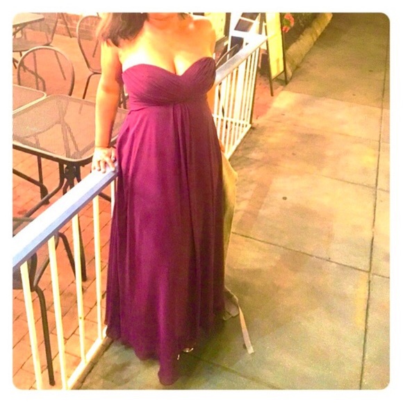 Plus evening gown chiffon like material layered - Picture 1 of 4