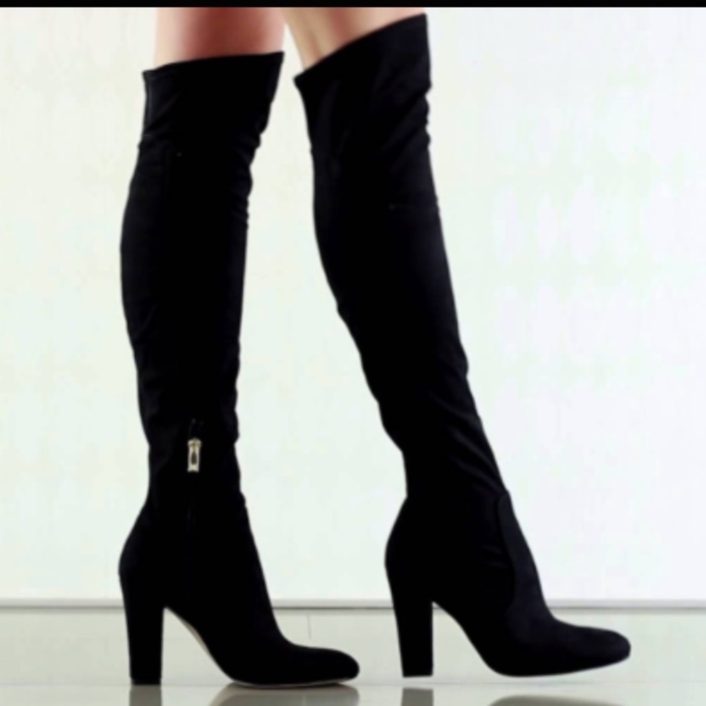 Black over the knee boots