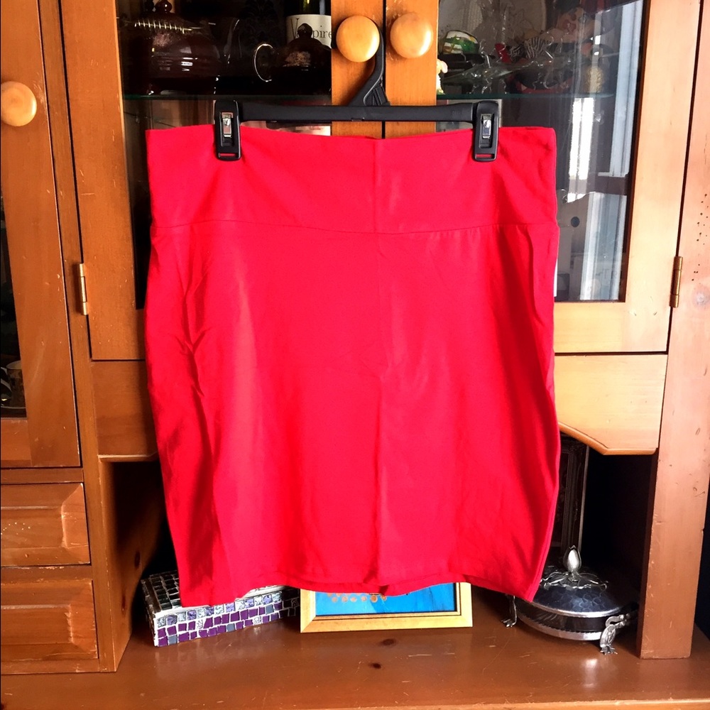 Red Bodycon Mini Skirt, 3X Charlotte Russe