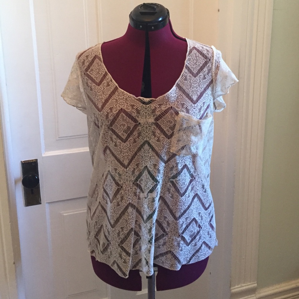 Urban Outfitters Kimchi Blue lace shirt size L