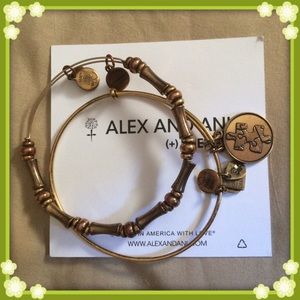 Used Gold Alex and Ani set