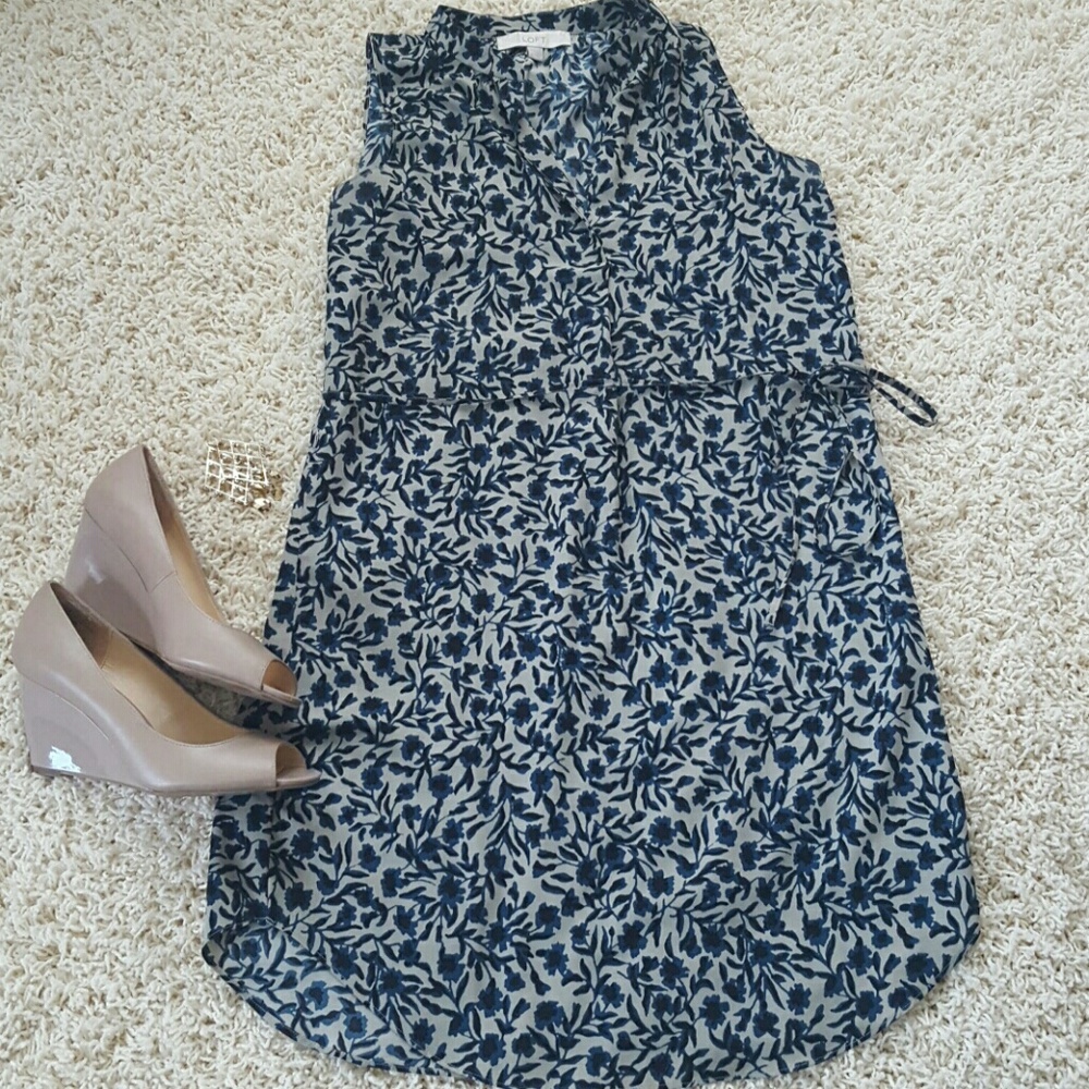 LOFT Sleeveless Shirtdress