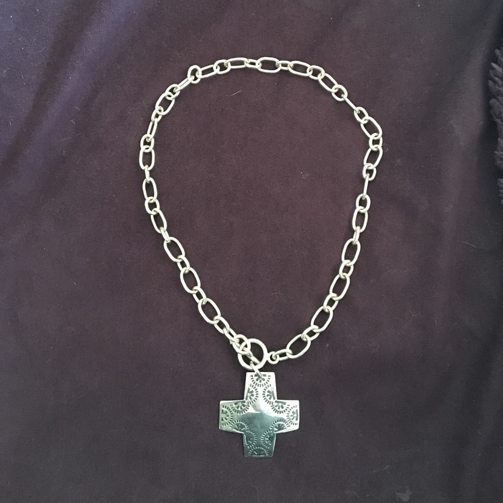 Silpada Stamped VIRTUOSITY Cross Necklace