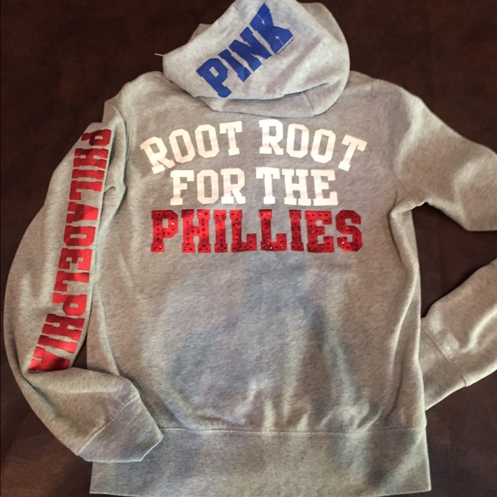 Pink Victoria's Secret -zip hoodie size large