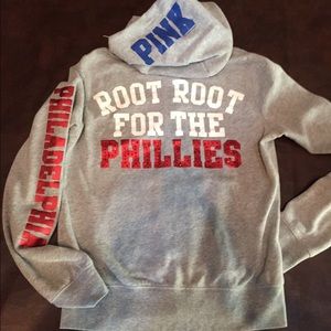 Pink Victoria's Secret -zip hoodie size large