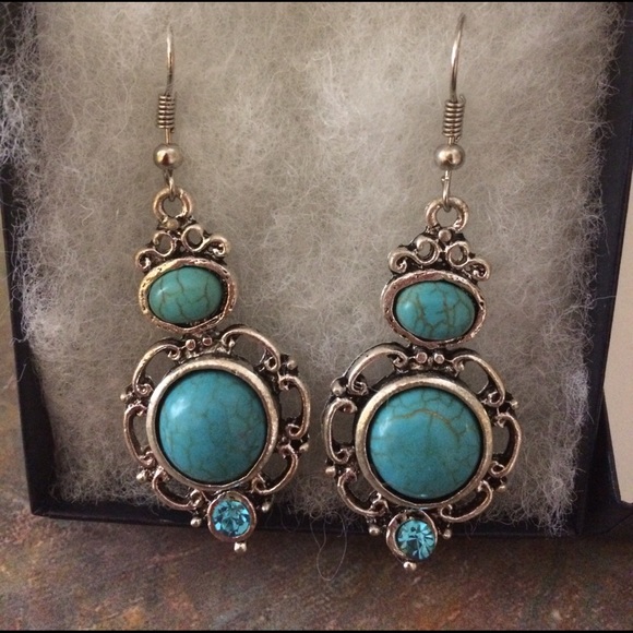 Turquoise earrings - Picture 1 of 2