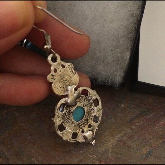 Turquoise earrings - Picture 2 of 2