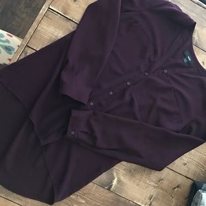 Deep purple button down shirt