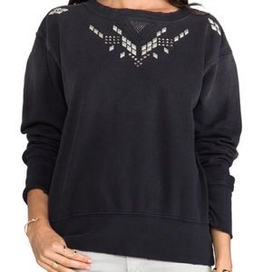 Current Elliott mixed studs stadium sweatshirt